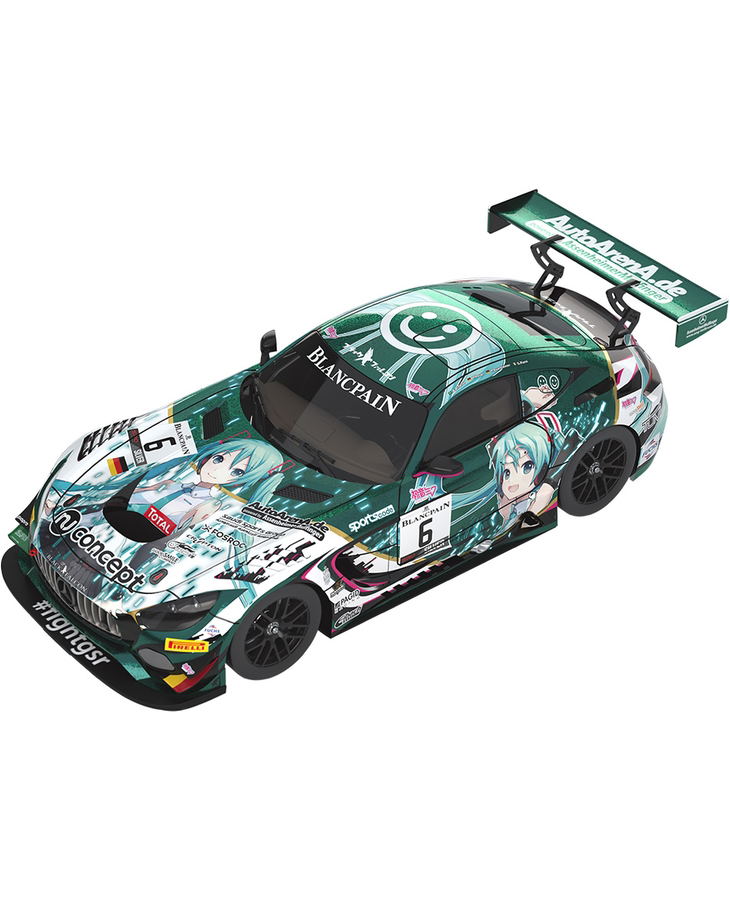 Character Vocal Series 01 Hatsune Miku 1/64 Scale Miniature Car: #6 Mercedes-AMG Team Black Falcon 2019 SPA24H Ver. image 1
