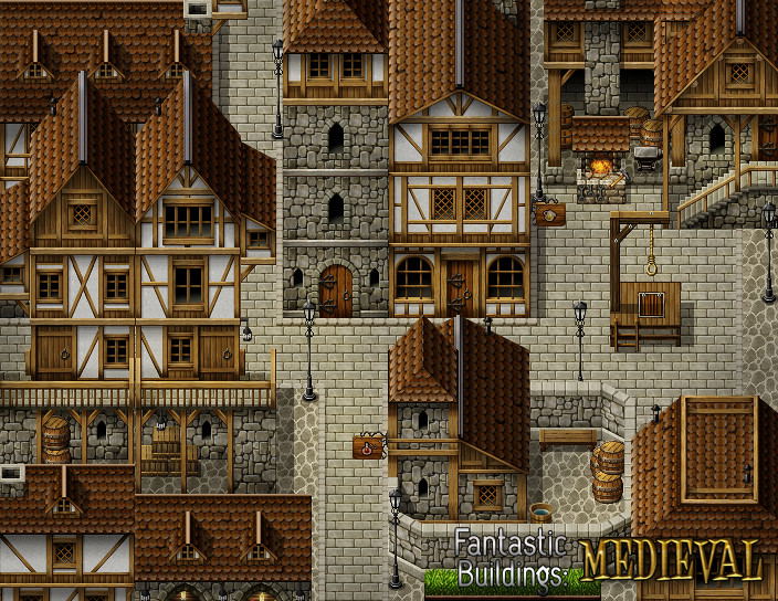 RPG Maker VX Ace: Fantastic Buildings - Medieval (DLC) <span class="ext" style="background-color: #B0000F; color: #FFFFFF;">DLC</span> <span class="ext" style="background-color: #2a475e; color: #FFFFFF;">STEAM</span> <span class="ext ext_digital">digital</span> image 3