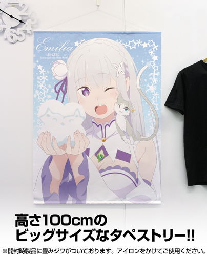 Re:ZERO -Starting Life in Another World- 100cm Wall Scroll Ver.2.0: Emilia (Re-run) image 2