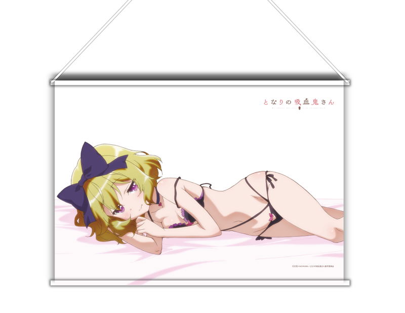 Ms. Vampire Who Lives in My Neighborhood Original Illustration Horizontal B2 Wall Scroll: Ellie image 1