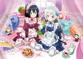 Ms. Vampire Who Lives in My Neighborhood Original Illustration Horizontal B2 Wall Scroll: Maid thumbnail 2