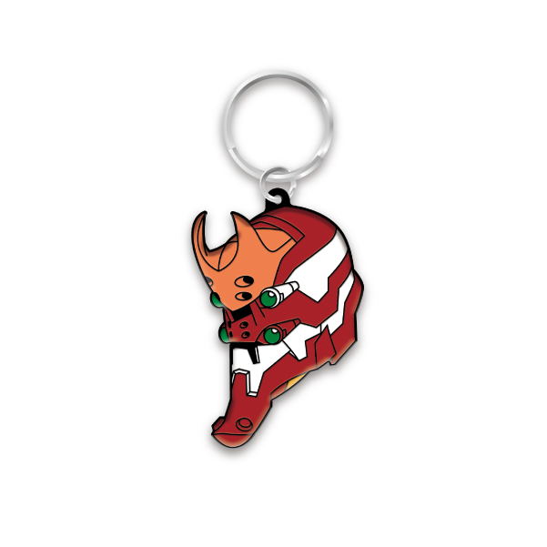 Rebuild Of Evangelion - EVA-02 Head Rubber Keychain image 1