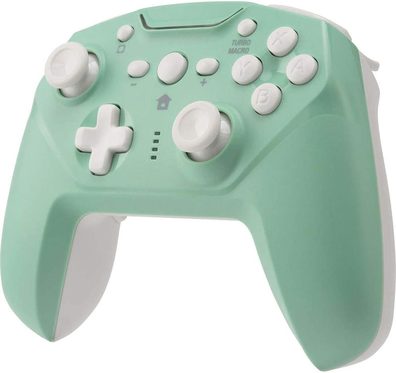 Cyber Gadget Gyro Wireless Controller for Nintendo Switch (Light Green x Cream) image 2