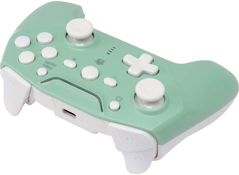 Cyber Gadget Gyro Wireless Controller for Nintendo Switch (Light Green x Cream) image 5
