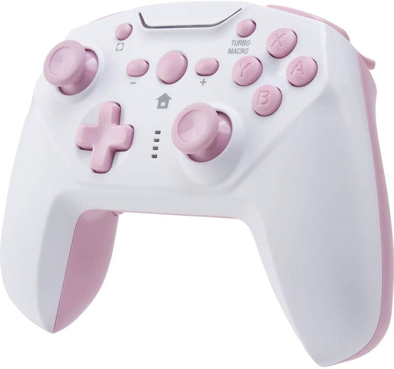 Cyber Gadget Gyro Wireless Controller for Nintendo Switch (White x Pink) image 2