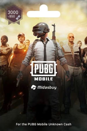 PUBG Mobile 3000+850 UC Code_