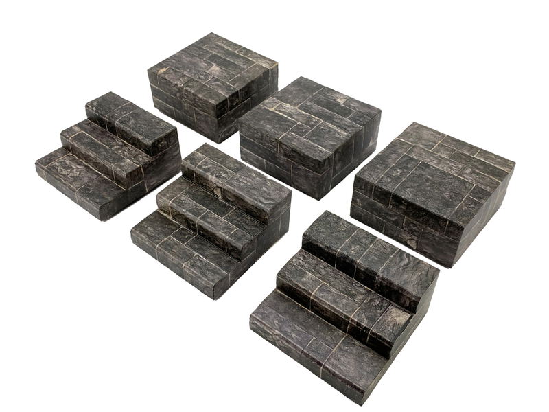 Pepatama Series 1/12 Scale Paper Diorama: M-007 Stairs Set A Dungeon Ver. image 1
