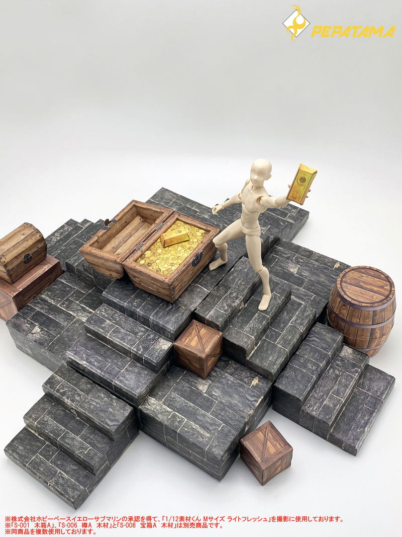Pepatama Series 1/12 Scale Paper Diorama: M-007 Stairs Set A Dungeon Ver. image 10