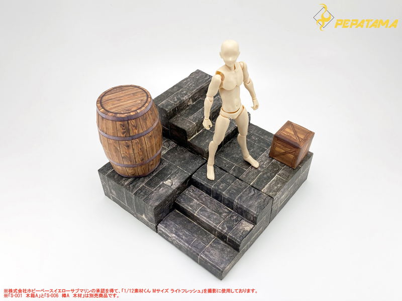 Pepatama Series 1/12 Scale Paper Diorama: M-007 Stairs Set A Dungeon Ver. image 6