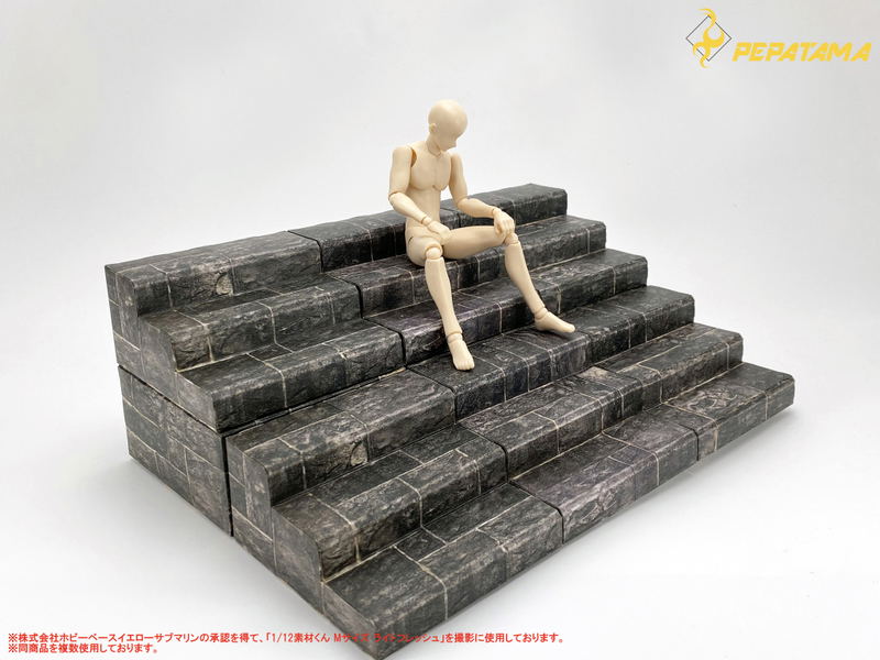 Pepatama Series 1/12 Scale Paper Diorama: M-007 Stairs Set A Dungeon Ver. image 7