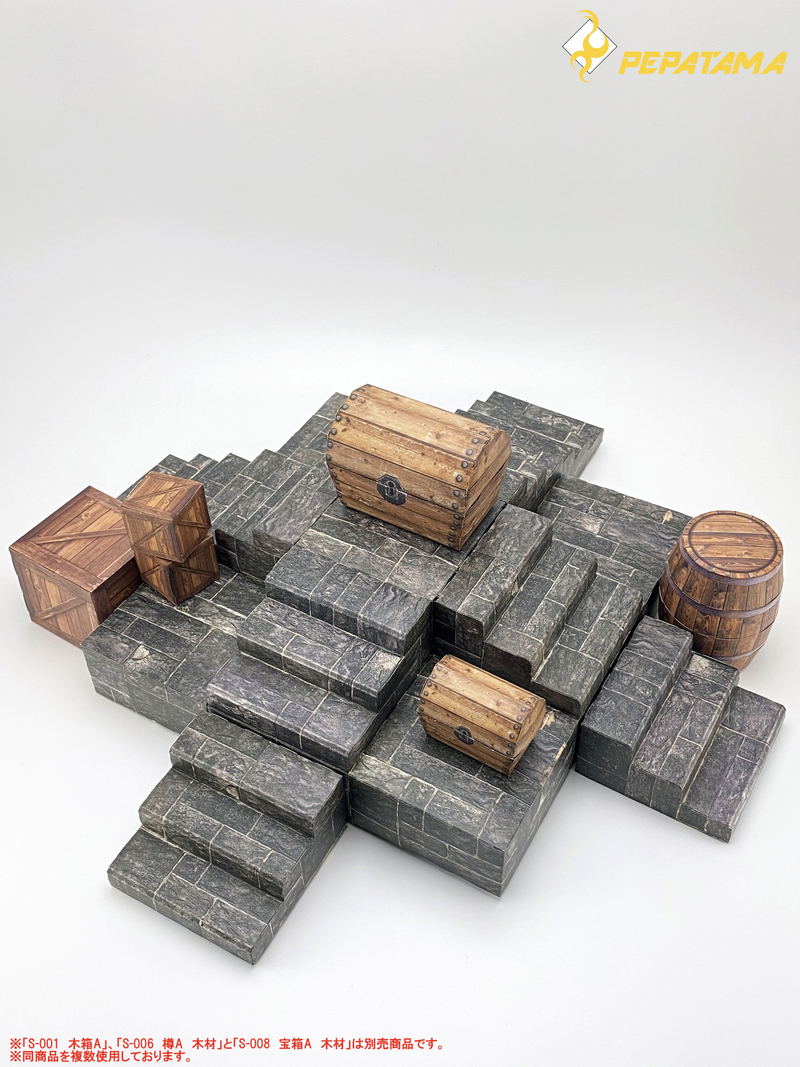 Pepatama Series 1/12 Scale Paper Diorama: M-007 Stairs Set A Dungeon Ver. image 9