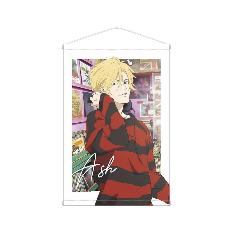 Banana Fish Original Illustration Ash Lynx Record Shop Ver. Wall Scroll image 1