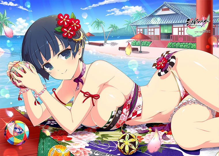 Shinobi Master Senran Kagura New Link B2 Wall Scroll: Yozakura / Swimwear image 3