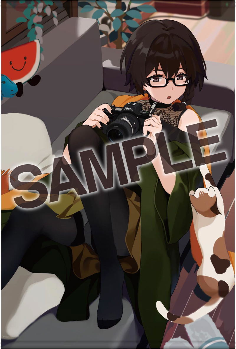 Kuro Tights Wide Wall Scroll Collection 030 Ningen image 1