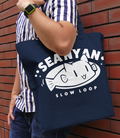 Slow Loop - Sea Nyan Large Tote Bag Navy thumbnail 2