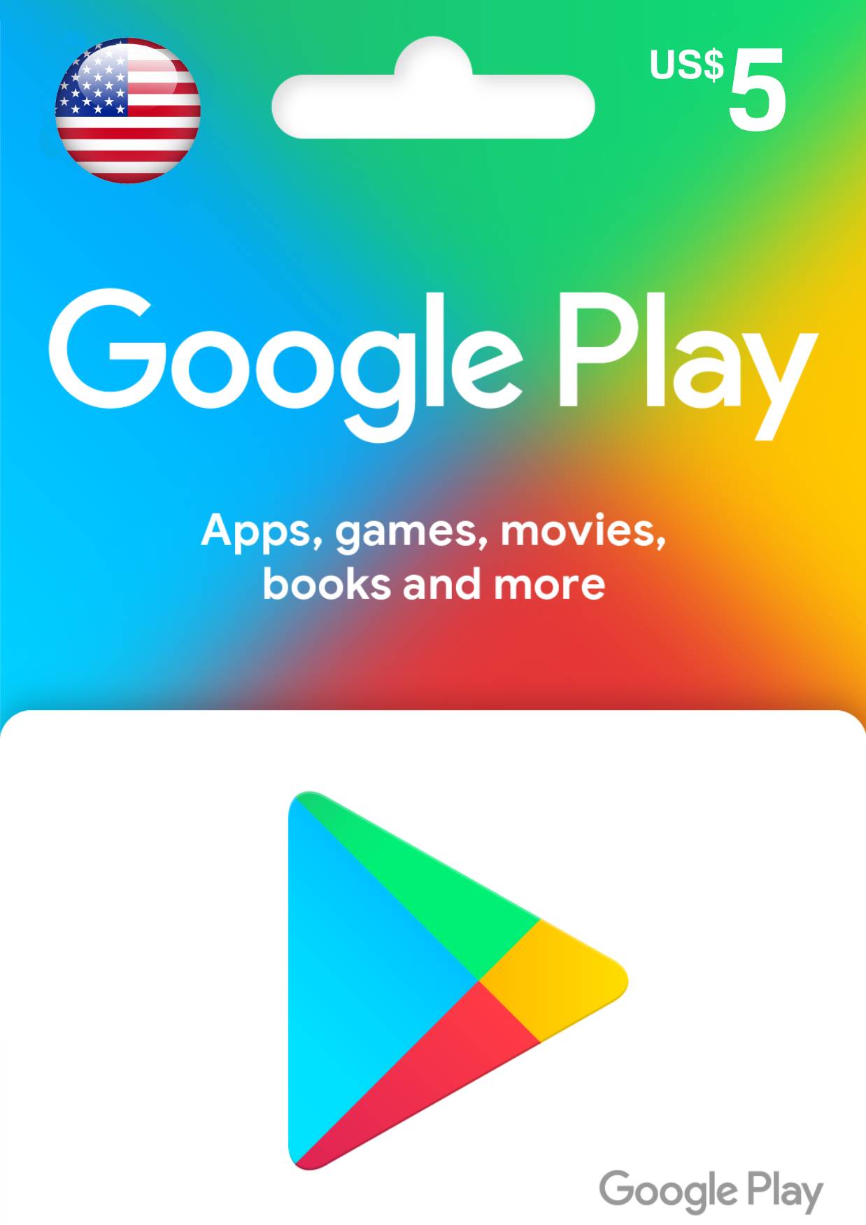 Google Play USD 5 Gift Card | US Account digital