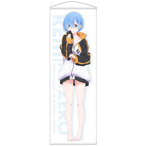 Re:ZERO -Starting Life in Another World- 150cm Wall Scroll: Rem Subaru's Jersey Ver. (Re-run) image 1