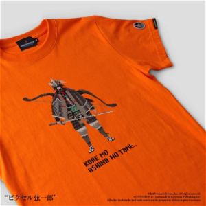 Sekiro: Shadows Die Twice Torch Torch T-shirt Collection: Pixel Genichiro Orange Ladies (L Size)