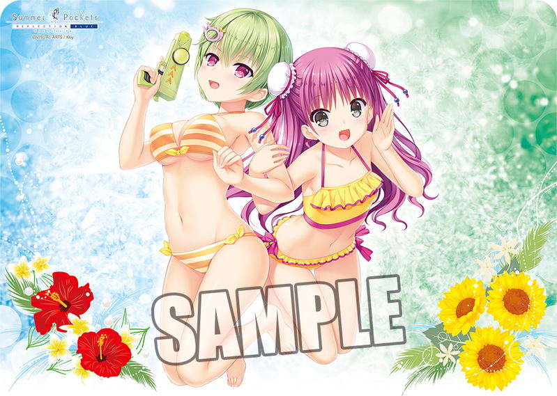 Summer Pockets Reflection Blue Character Rubber Mat: Miki & Umi image 2