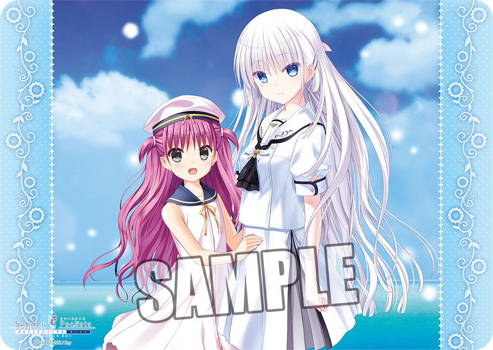 Summer Pockets Reflection Blue Character Rubber Mat: Shiroha & Umi