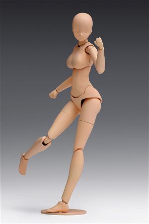 1/12 Scale Plastic Model Kit: Movable Body Female Type (Deluxe) Light Brown