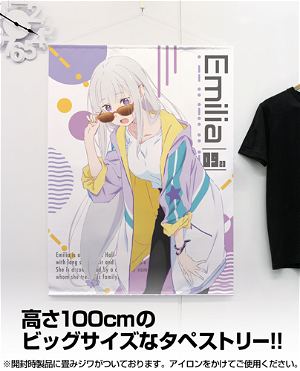 Re:ZERO -Starting Life in Another World- 100cm Wall Scroll: Emilia Street Fashion Ver. (Re-run)