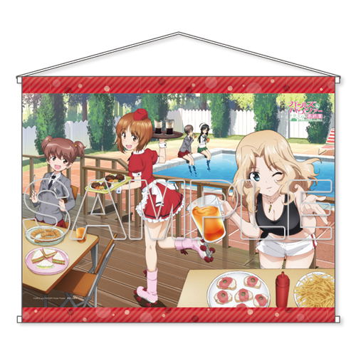 Girls und Panzer B2 Wall Scroll: Saunders University High School Party Time Ver. image 1