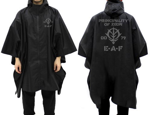 Mobile Suit Gundam - Zeon Army Rain Coat Black image 1
