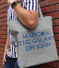 Marco And The Galaxy Dragon Large Tote Bag Gray thumbnail 2
