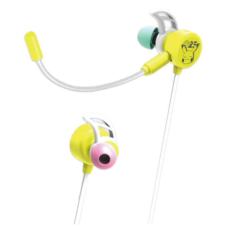 Hori Gaming Headset In-Ear for Nintendo Switch (Pikachu-POP) image 1