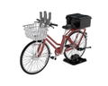 Little Armory LM005 1/12 Scale Model Kit: School Bike (For Designated Defense School) Maroon thumbnail 1