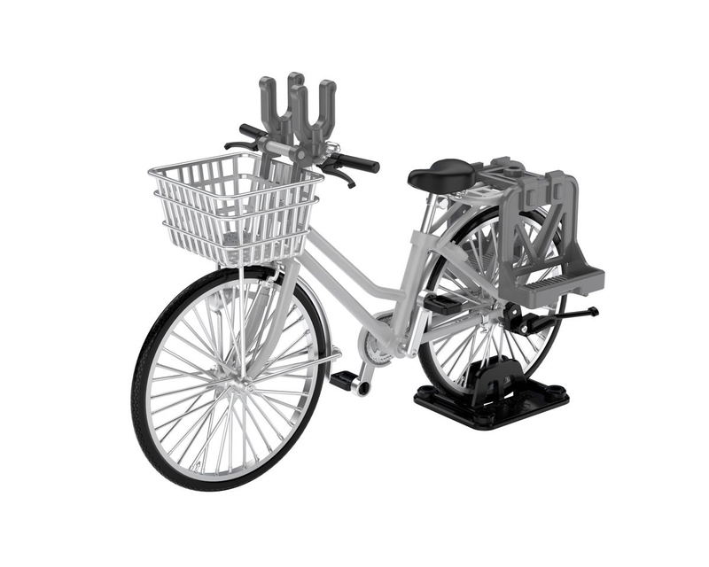 Little Armory LM006 1/12 Scale Model Kit: School Bike (Specified Defense School) Silver image 1