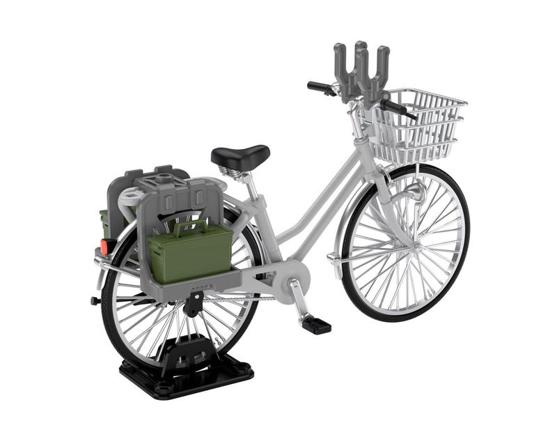 Little Armory LM006 1/12 Scale Model Kit: School Bike (Specified Defense School) Silver image 2
