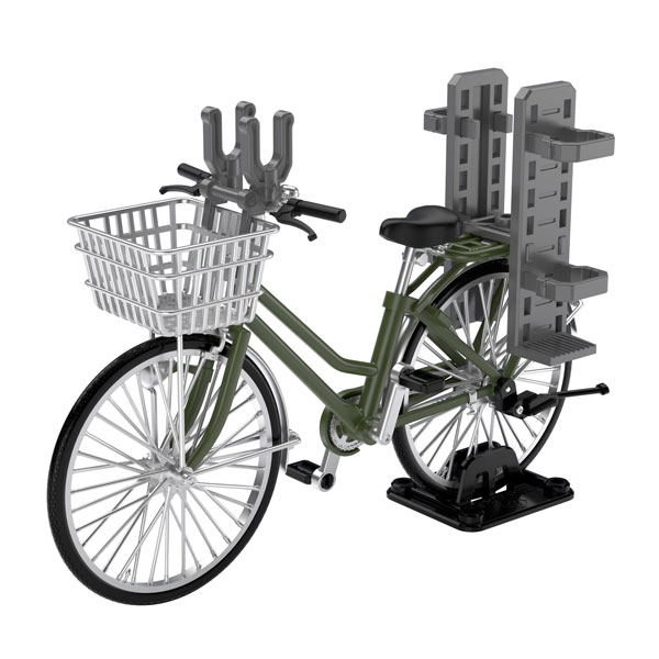 Little Armory LM007 1/12 Scale Model Kit: School Bike (For Designated Defense School) Olive Drab image 1