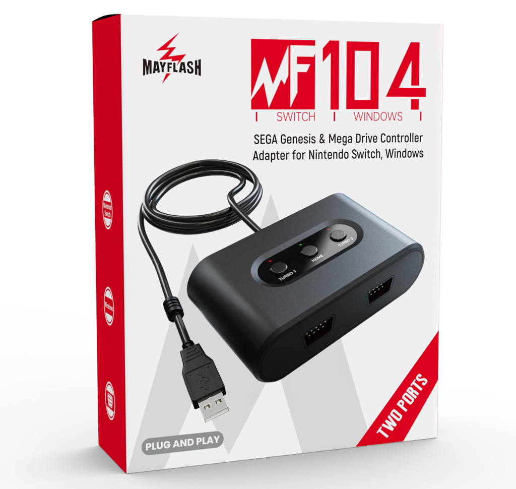 SEGA Genesis & Mega Drive Controller Adapter for Nintendo Switch (MF104 ...