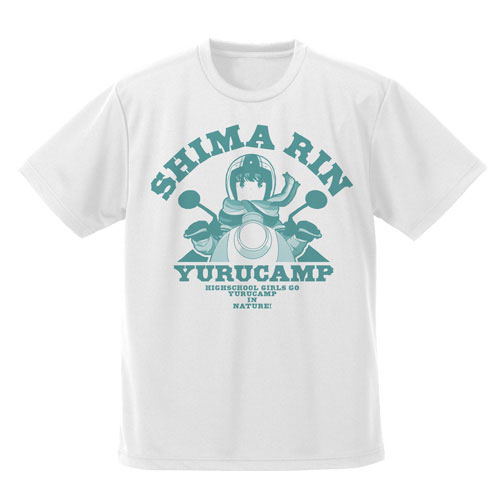 Yuru Camp - Rin Shima Dry T-shirt White (M Size) image 1