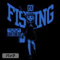 Diary Of Our Days At The Breakwater - Hina Go Fishing! Hooded Windbreaker Black x White (L Size) thumbnail 3