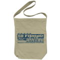 Diary Of Our Days At The Breakwater Club Go Fishing! Shoulder Tote Bag Sand Khaki thumbnail 1