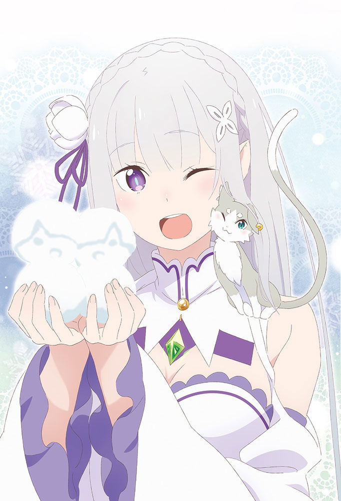 Re:Zero - Starting Life In Another World - Emilia & Pack Pillow Cover image 2