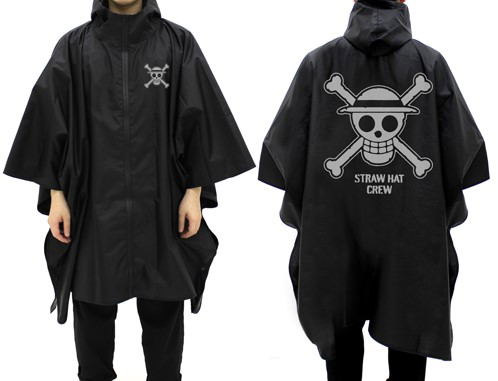 One Piece - Straw Hat Crew Rain Coat Black image 1
