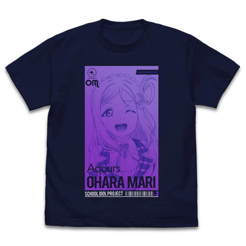 Love Live! Sunshine!! - Mari Ohara T-shirt All Stars Ver. Navy (L Size) image 1