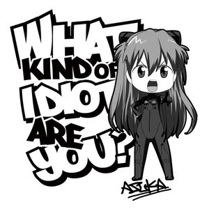 Neon Genesis Evangelion - What Kind Of Idiot Are You T-shirt Deformation Ver. White (M Size)_