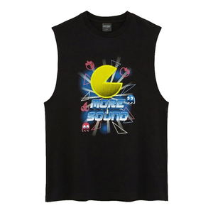 Pac-Man Sleeveless Tunic Shirt Black (S Size)_