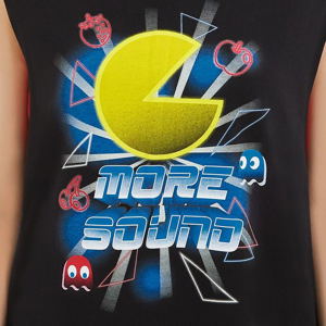 Pac-Man Sleeveless Tunic Shirt Black (S Size)_