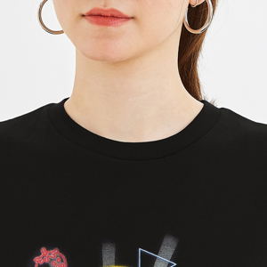 Pac-Man Sleeveless Tunic Shirt Black (S Size)_