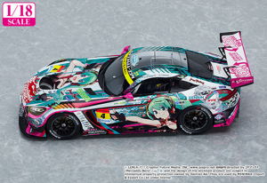 Hatsune Miku GT Project 1/18 Scale Miniature Car: Good Smile Hatsune Miku AMG 2020 SUPER GT Okayama Test Ver.