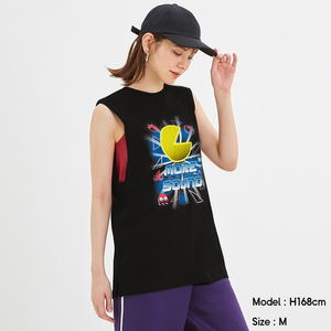 Pac-Man Sleeveless Tunic Shirt Black (S Size)_