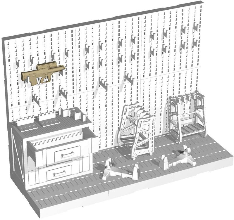 Little Armory LD031 1/12 Scale Model Kit: Weapon Storeroom B image 1