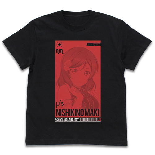 Love Live! - Maki Nishikino T-shirt All Stars Ver. Black (L Size) image 1
