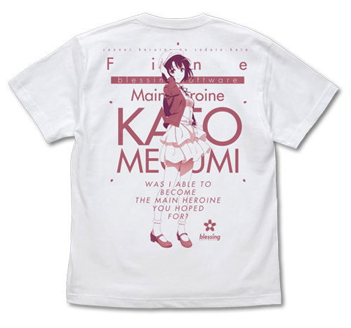 Saekano: How To Raise A Boring Girlfriend Fine - Megumi Kato New Illustration T-shirt (White | Size S) image 1